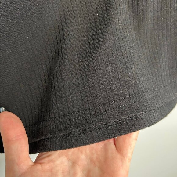 SHEIN Women’s Black Basic Ribbed High Neck Fitted Tank Top Size Small - Picture 4 of 5